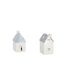 LED-Dekohaus grau/blau 12 cm
