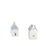 LED-Dekohaus grau/blau 12 cm