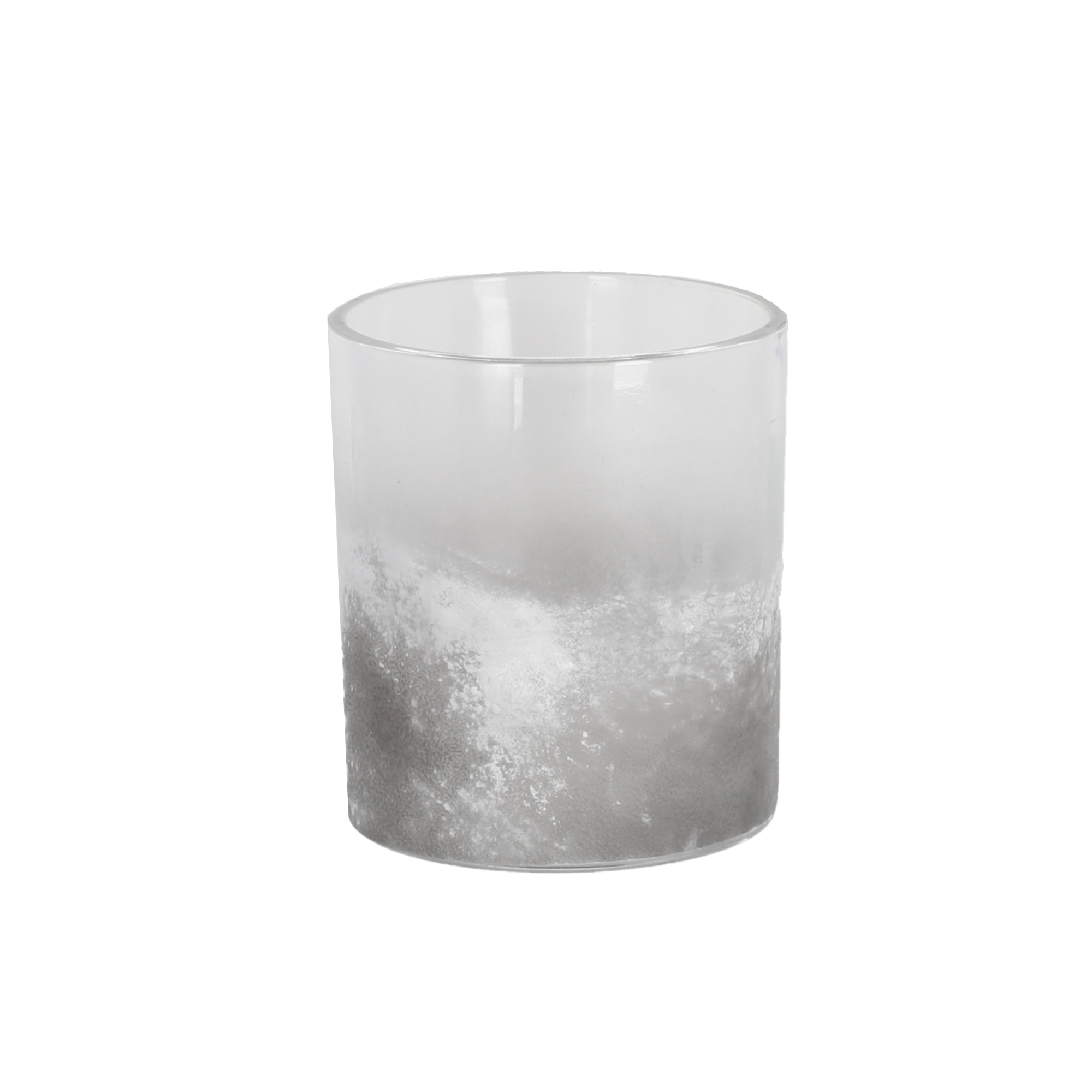 Teelichthalter weiß/grau gefrostet 10 cm + product picture