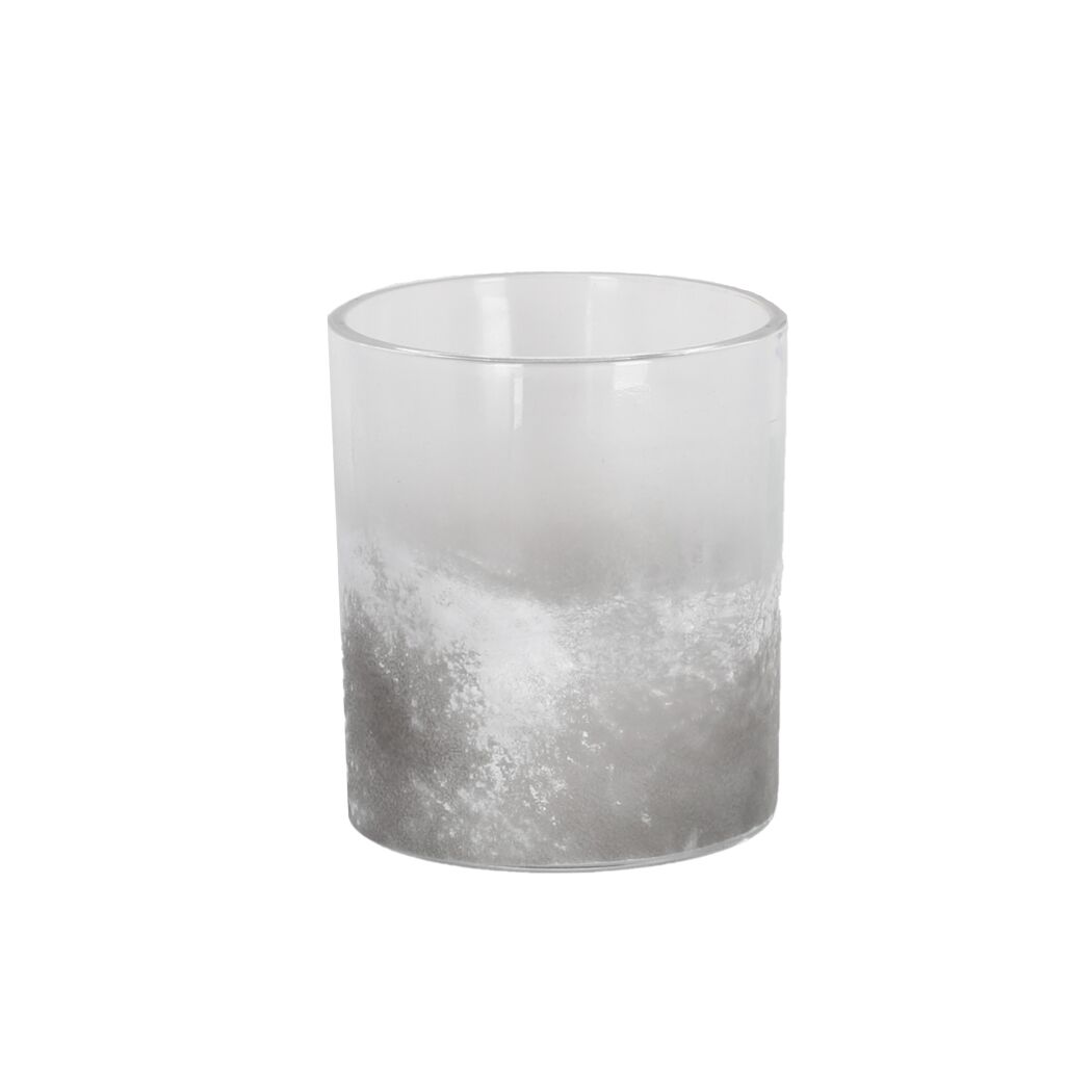 Graues Teelichtglas