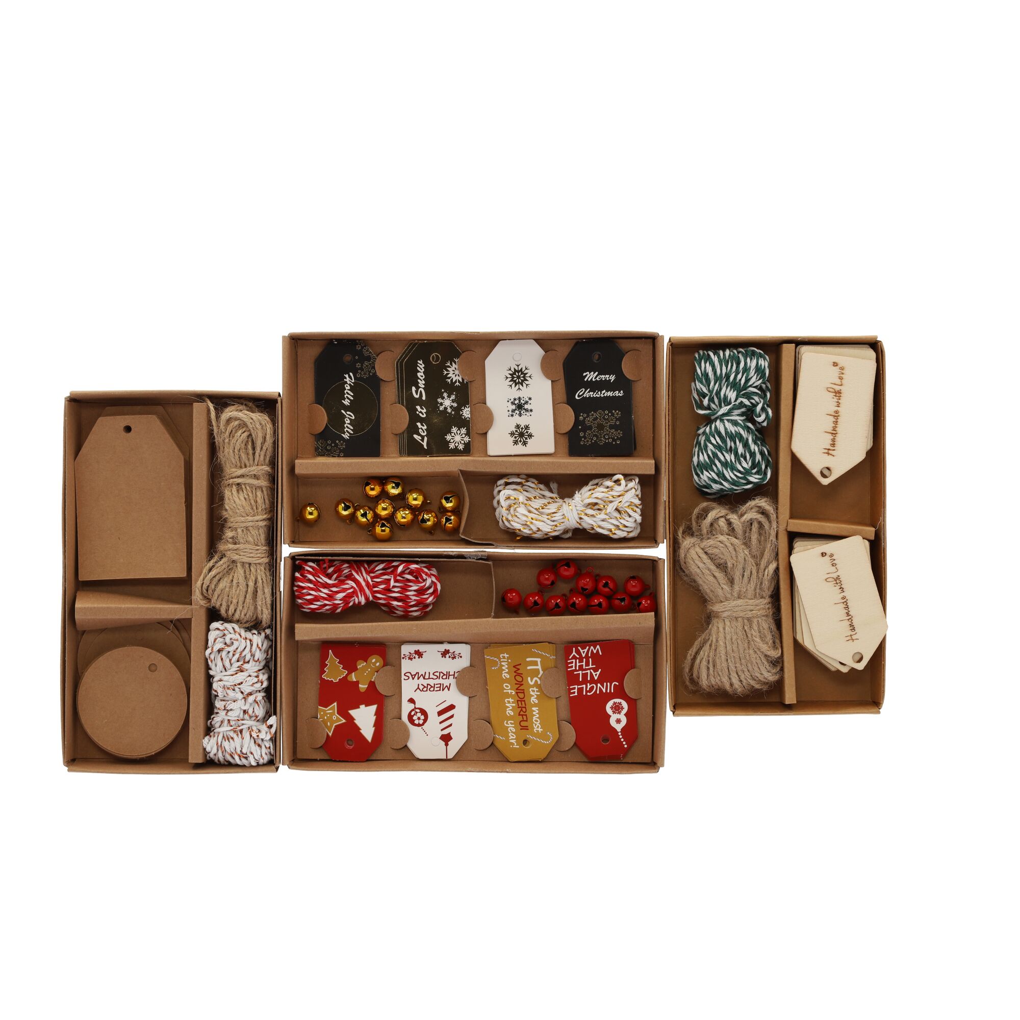 Geschenk Anhänger mit Garn und Glöckchen