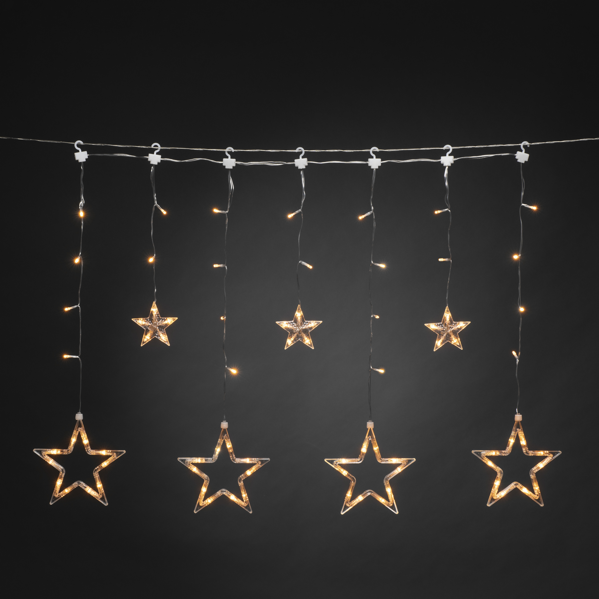 LED-Lichtervorhang 'Sterne' 77 LEDs warmweiß 90 x 67 cm + product picture