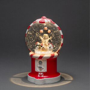 LED-Schneekugel 'Süßigkeiten-Automat' warmweiß 21 x 11 x 11 cm