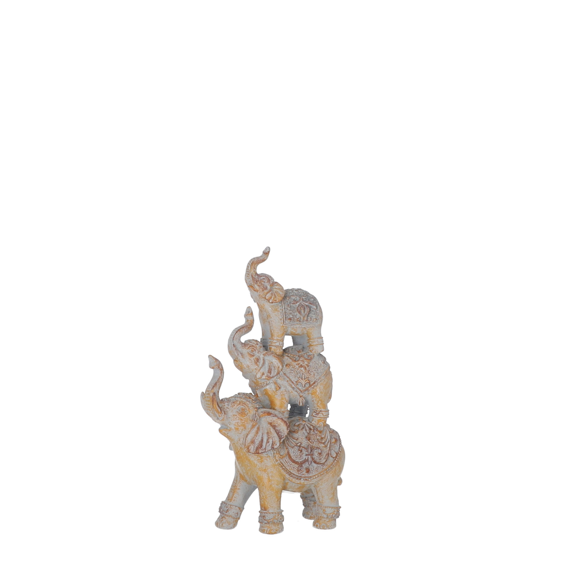 Dekofigur 'Elefanten Trio' goldfarben 23 cm + product picture