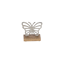 Deko-Figur 'Schmetterling' silberfarben 10 x 9 x 4 cm