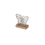 Deko-Figur 'Schmetterling' silberfarben 10 x 9 x 4 cm