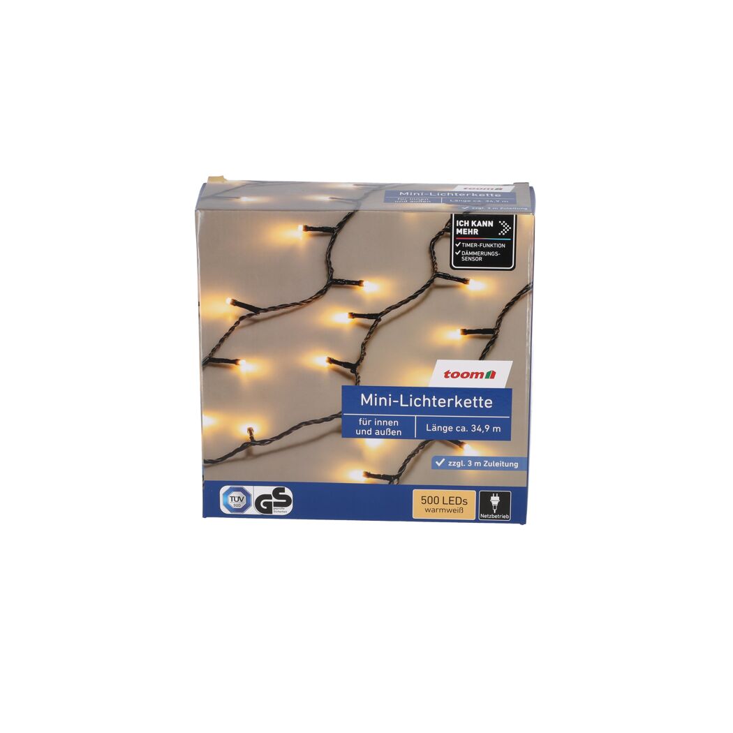 Lichterkette mit 500 LEDs in Schachtel