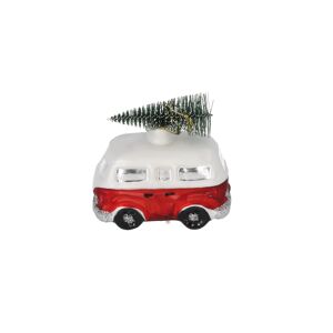 Christbaumschmuck Van mit Tanne 8,5 x 8,5 x 4 cm 1 Stück