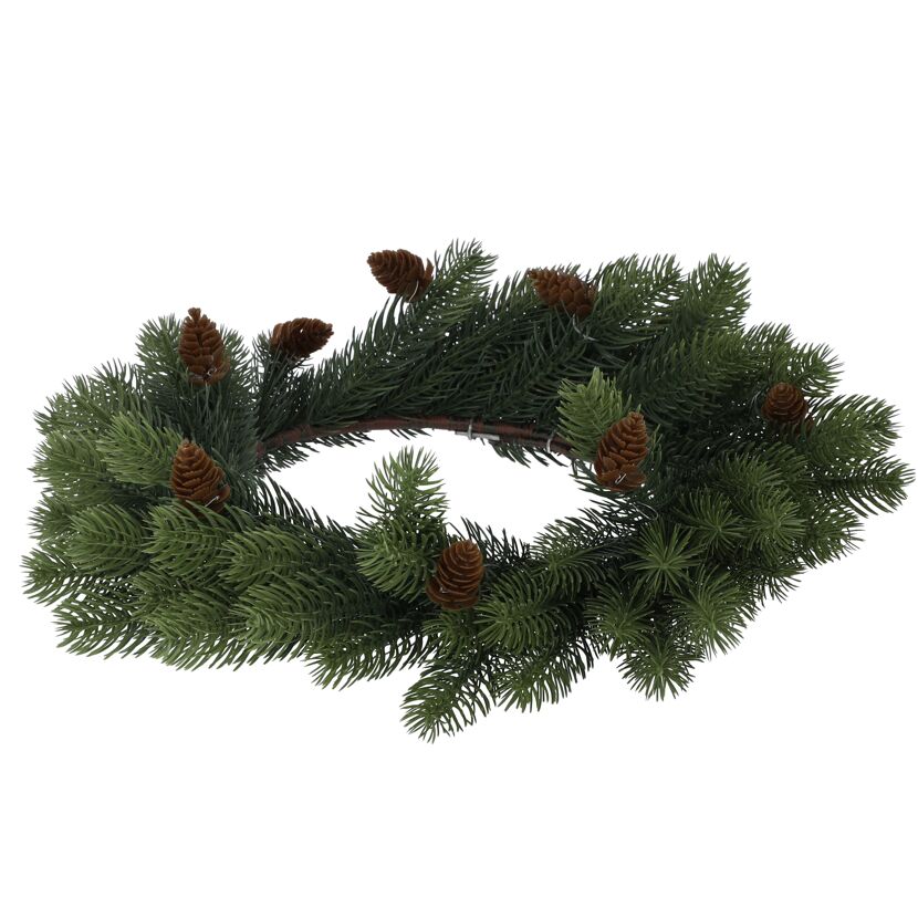 Adventskranz mit Tannenzapfen