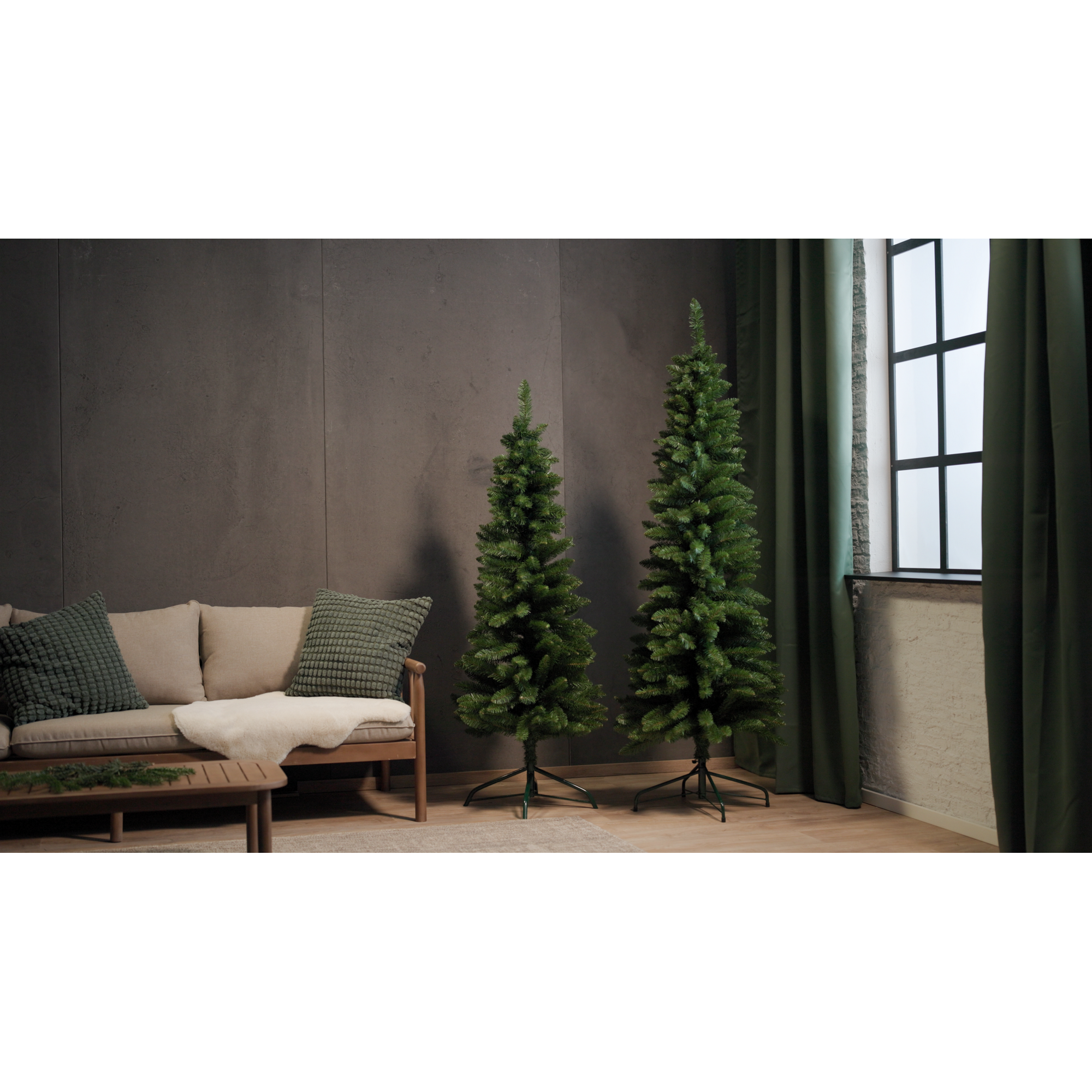 Künstlicher Weihnachtsbaum 'Heavenly' dunkelgrün 155 cm