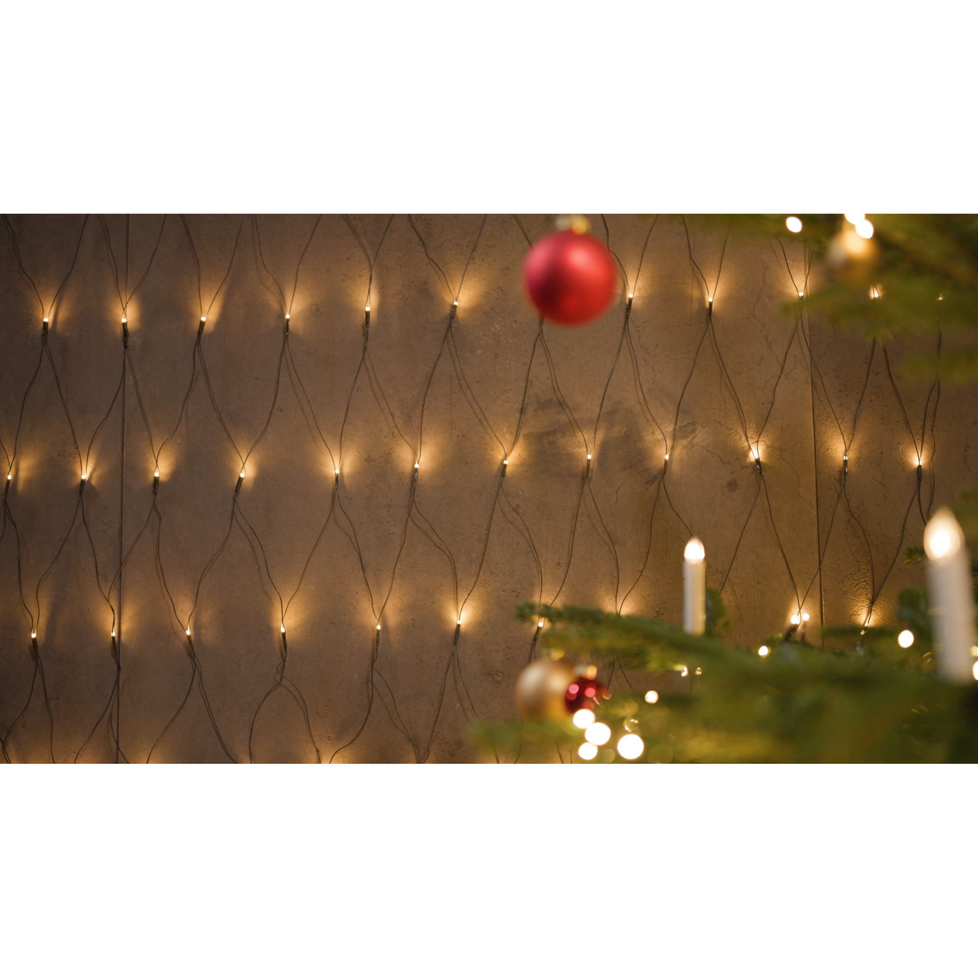 LED-Lichternetz 384 LEDs warmweiß 300 x 300 cm