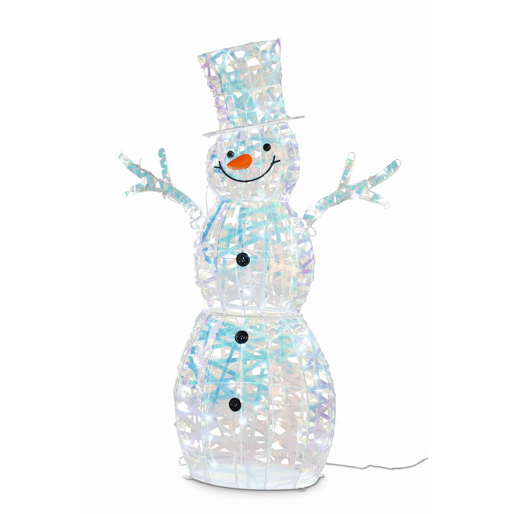 LED-Schneemann 100 LEDs kaltweiß/warmweiß Ø 54 x 120 cm
