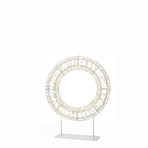 LED-Metallkreis warm weiß Ø 30 x 8 cm, 400 LEDs mit Timer