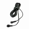 Aufgerolltes schwarzes Kabel mit Stecker