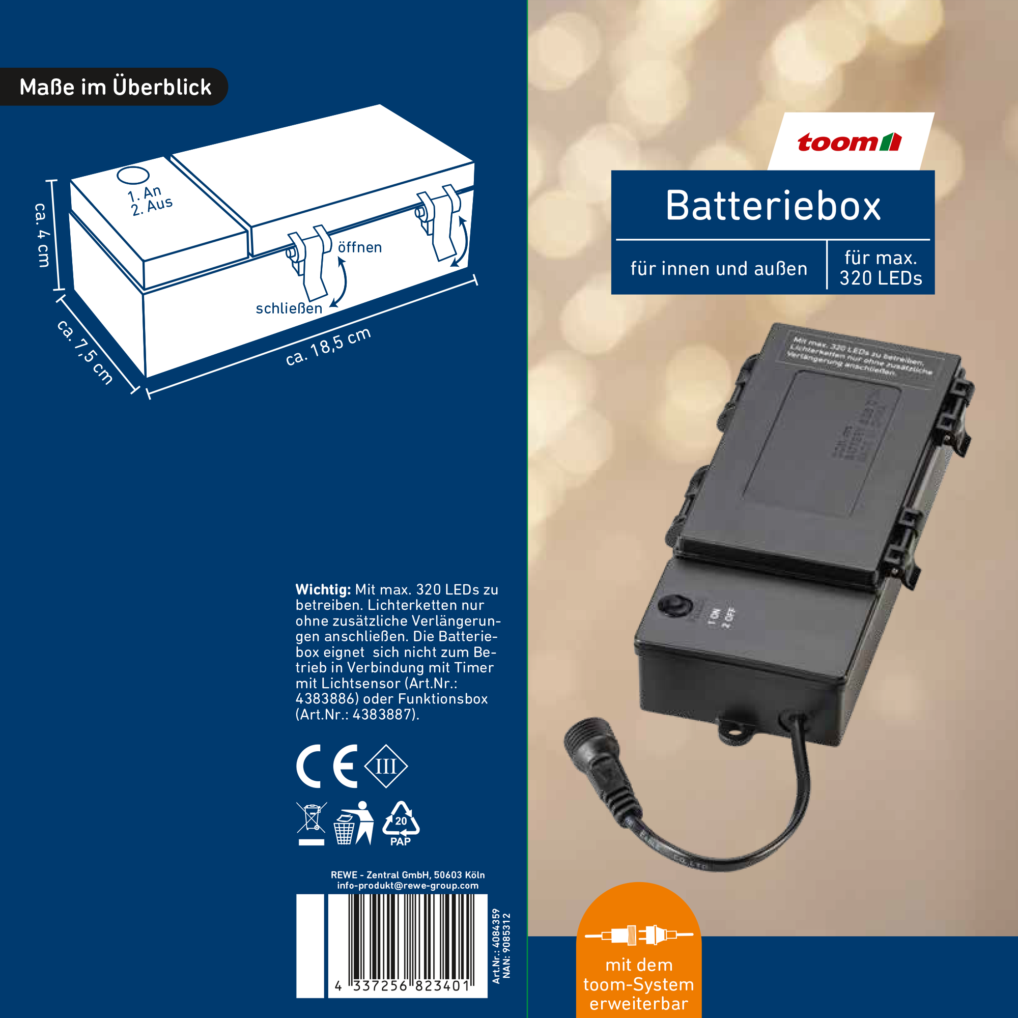 Batteriebox für toom-System 320 LEDs + product picture