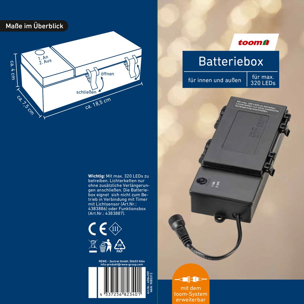 Batteriebox für toom-System 320 LEDs