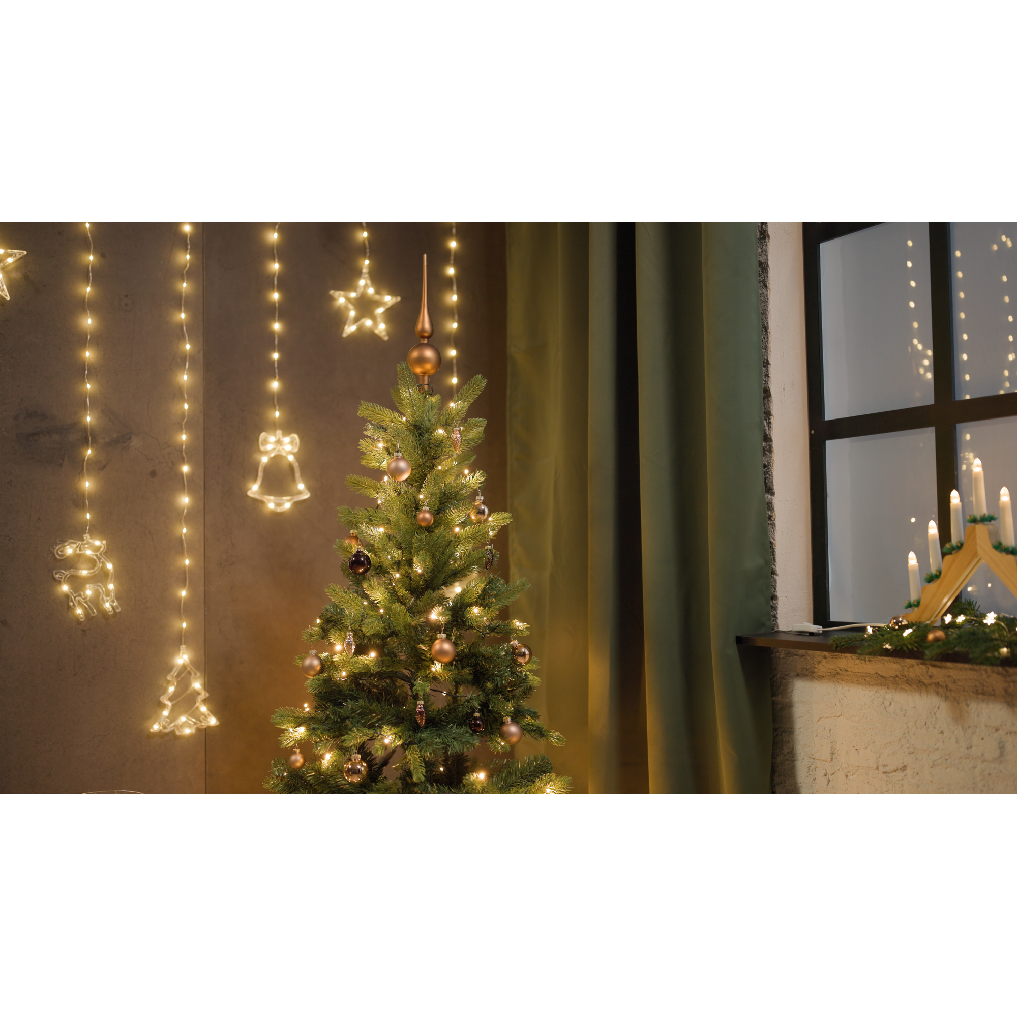 Christbaumschmuck braun/goldfarben Ø 4,5 cm 12 Stück