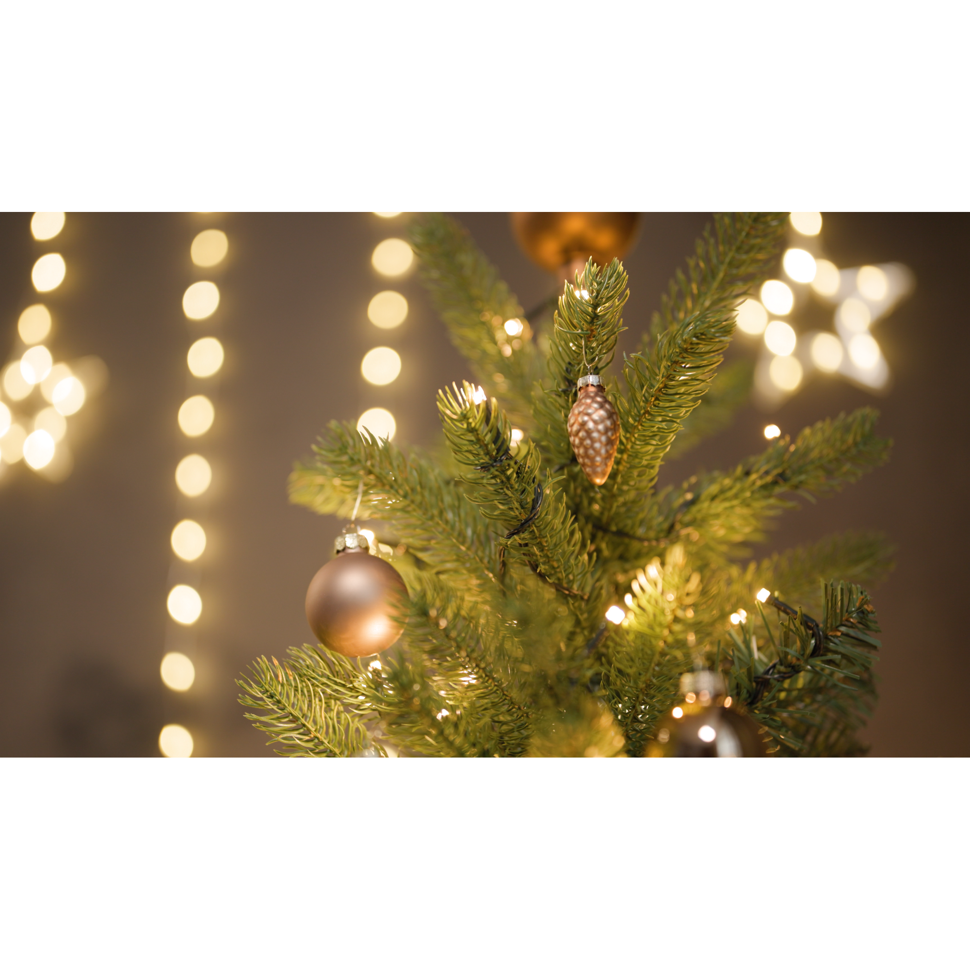 Christbaumschmuck braun/goldfarben Ø 4,5 cm 12 Stück