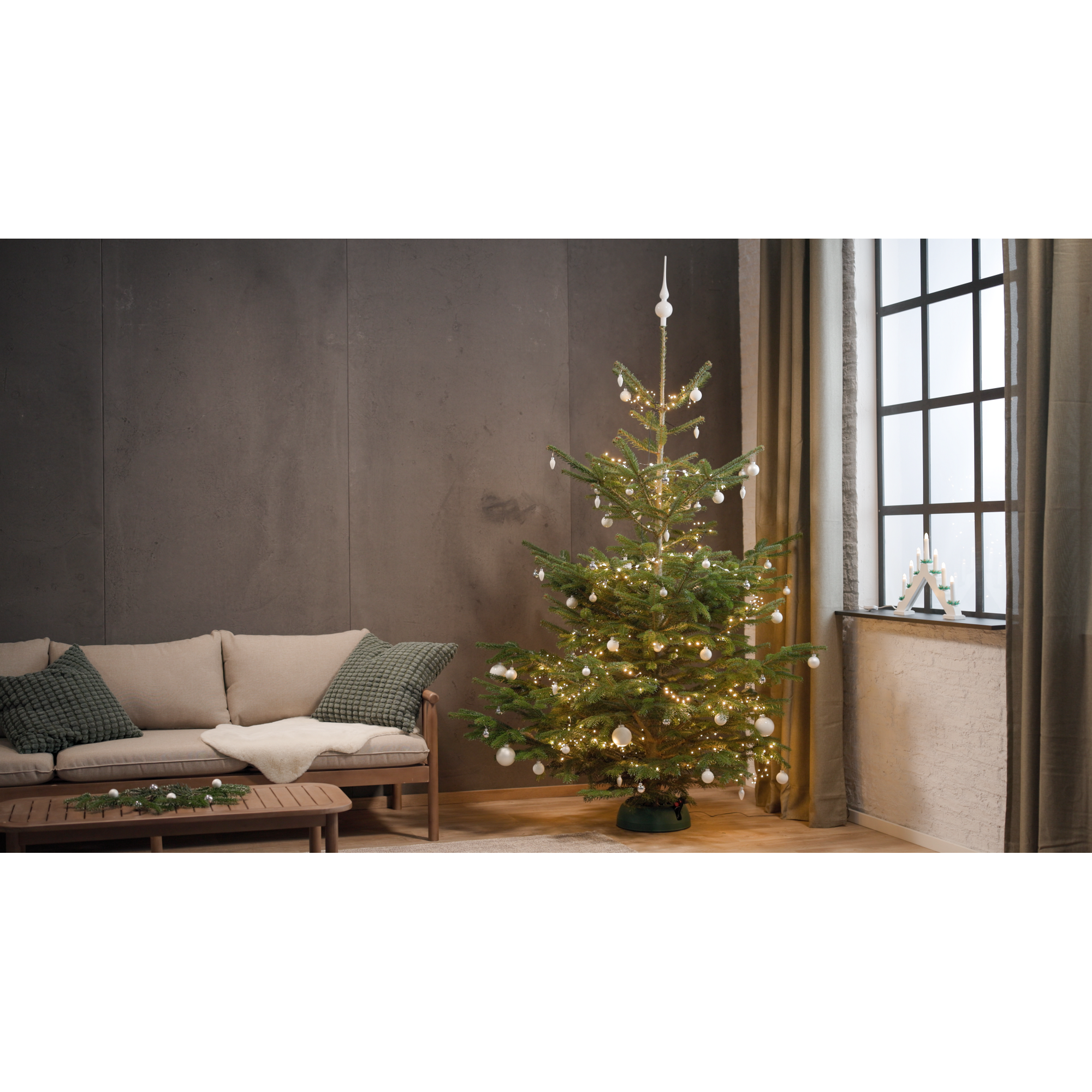 Christbaumschmuck weiß Ø 3 cm 24 Stück