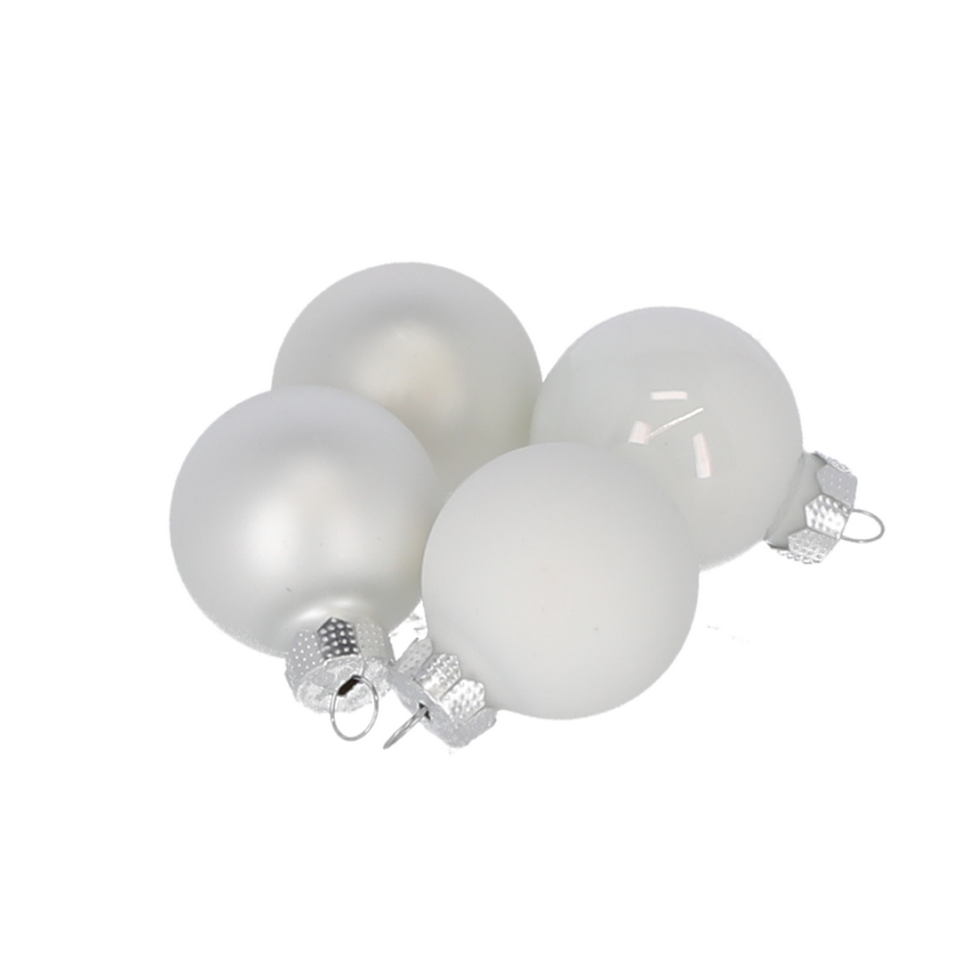 Christbaumschmuck weiß Ø 3 cm 24 Stück