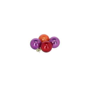 Christbaumschmuck orange/pink/lila/rot Ø 5,7 cm 24 Stück