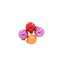 Christbaumschmuck orange/pink/lila/rot Ø 3 cm 24 Stück