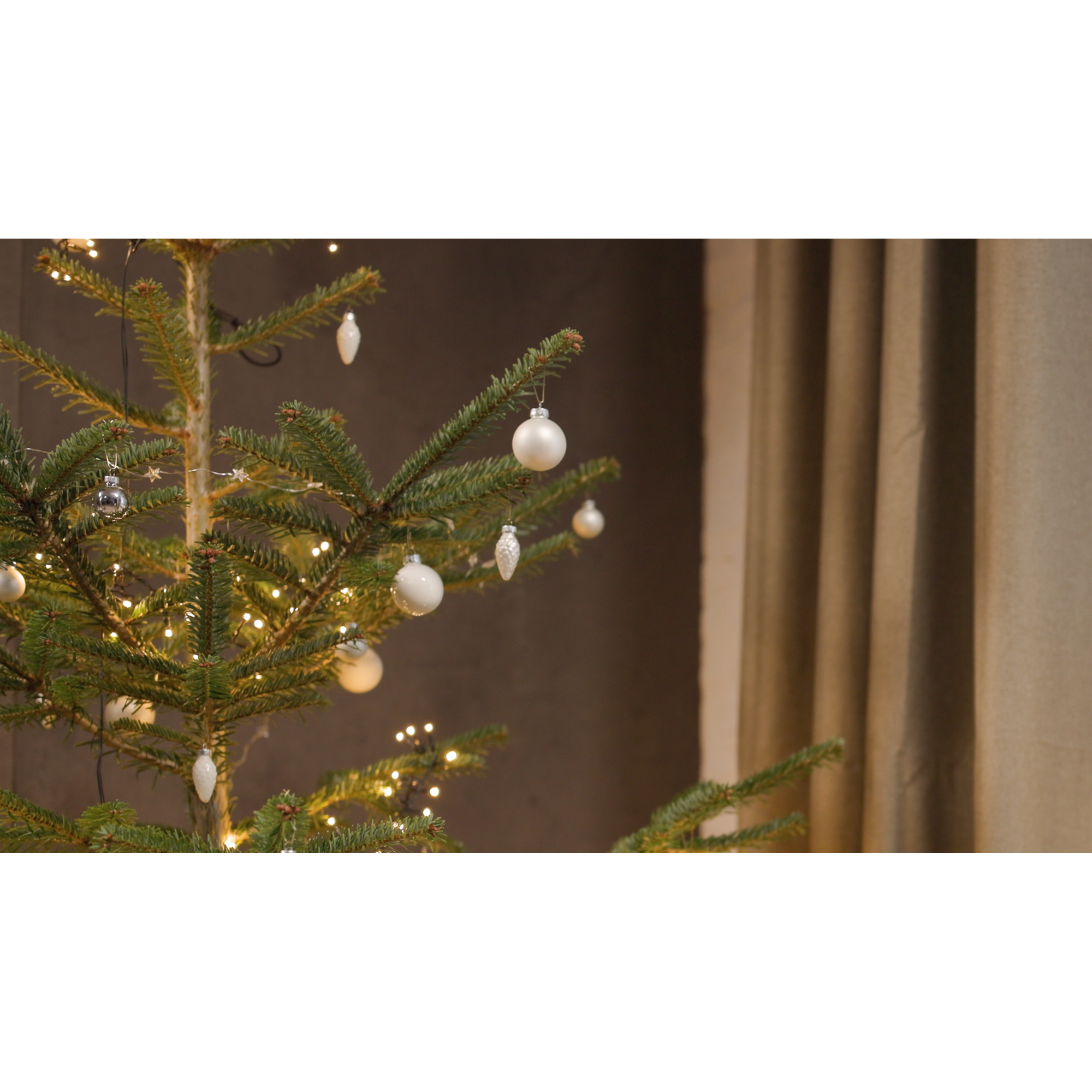 Christbaumschmuck weiß Ø 4,5 cm 24 Stück