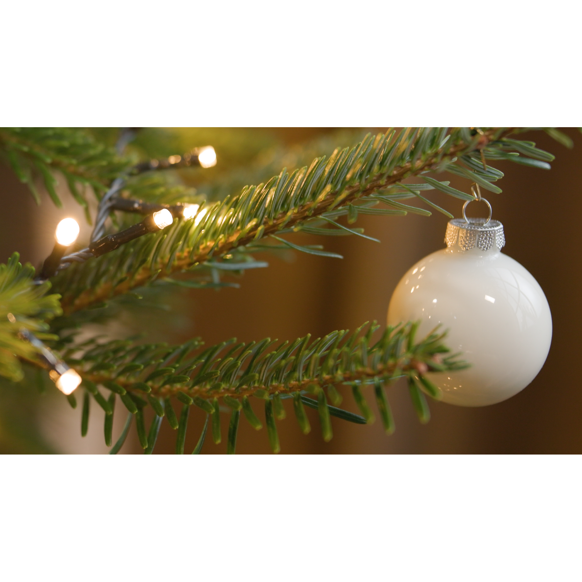 Christbaumschmuck weiß Ø 4,5 cm 24 Stück
