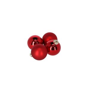 Christbaumschmuck rot Ø 7,5 cm 12 Stück
