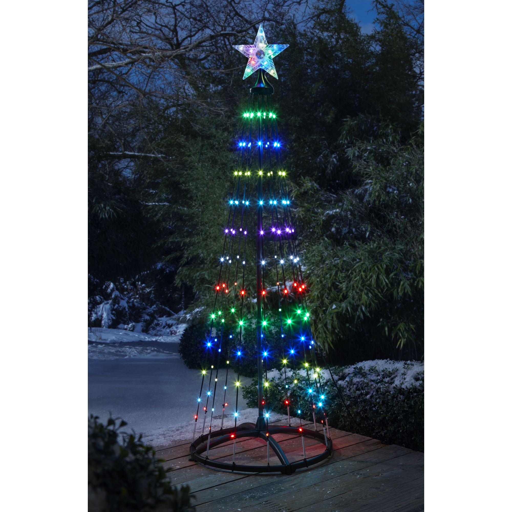 LED-Baum schwarz Ø 50 x 150 cm