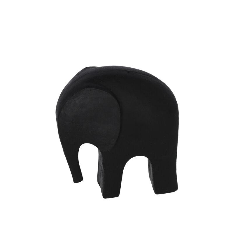 Dekofigur Elefant schwarz 15 cm