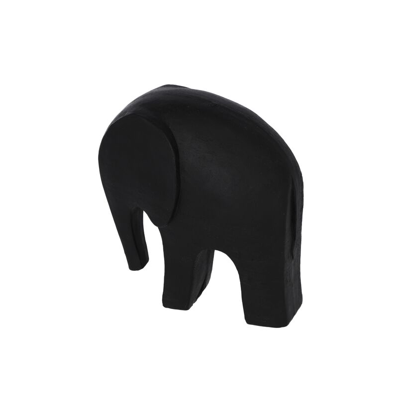 Dekofigur Elefant schwarz 15 cm