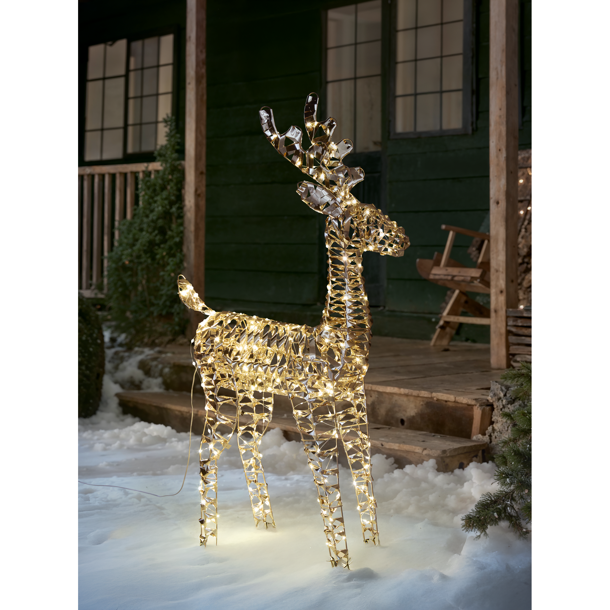 LED-Metallrentier warmweiß 22 x 80 x 53 cm