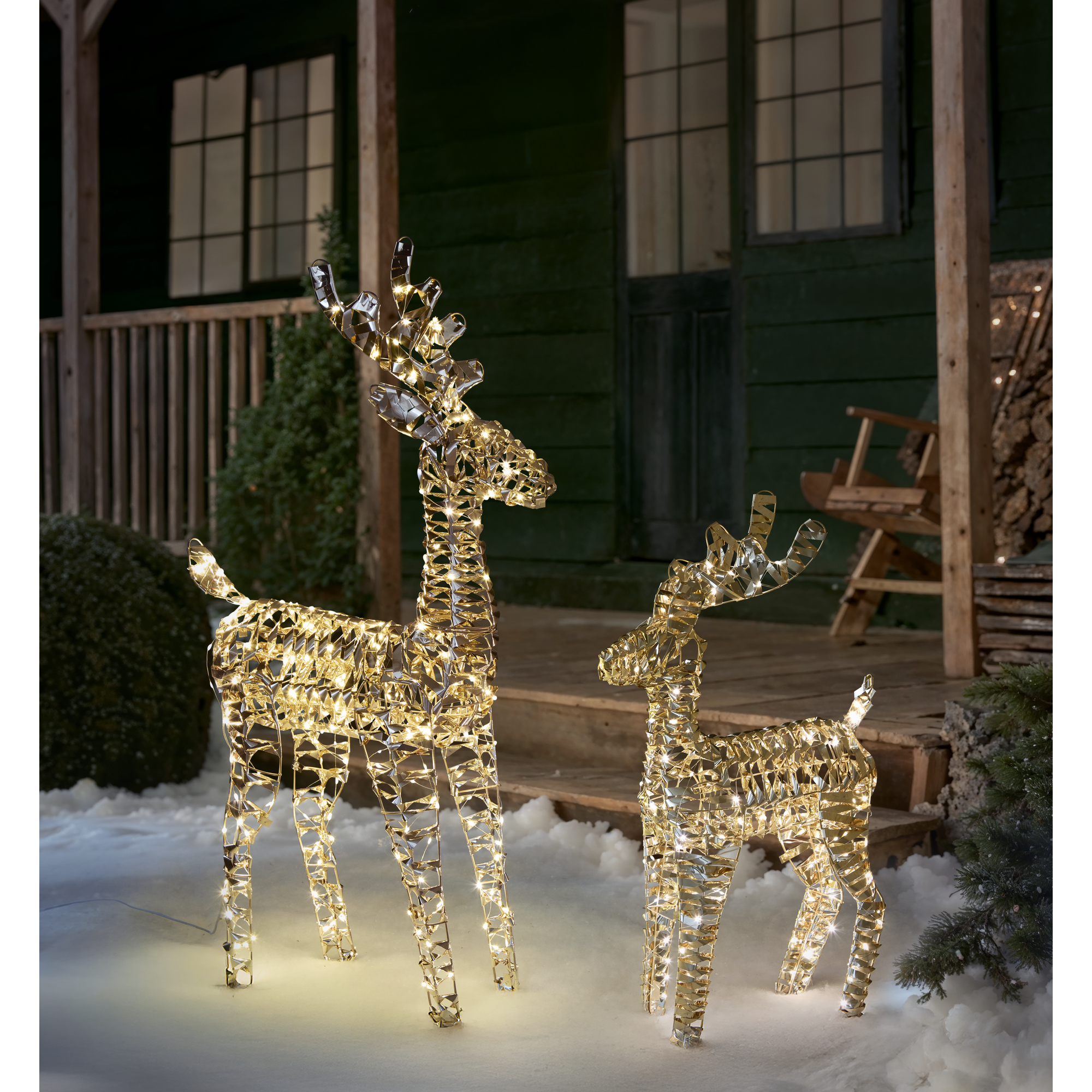 Thumbnail - Koopman LED-Metallrentier warmweiß 22 x 80 x 53 cm