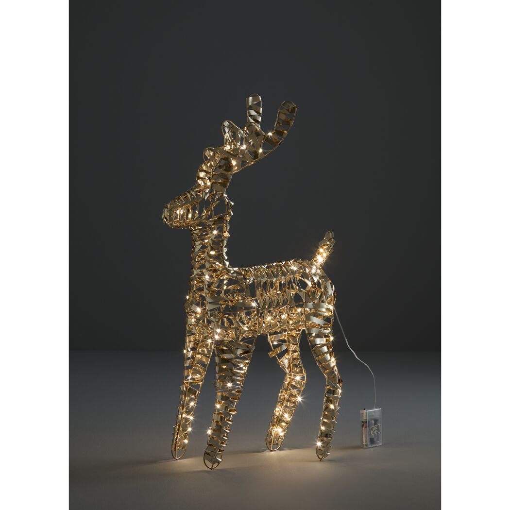 LED-Metallrentier warmweiß 14 x 60 x 36 cm