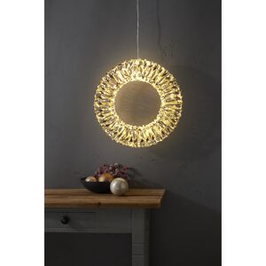 LED-Metallkranz warmweiß 8 x 38 x 38 cm