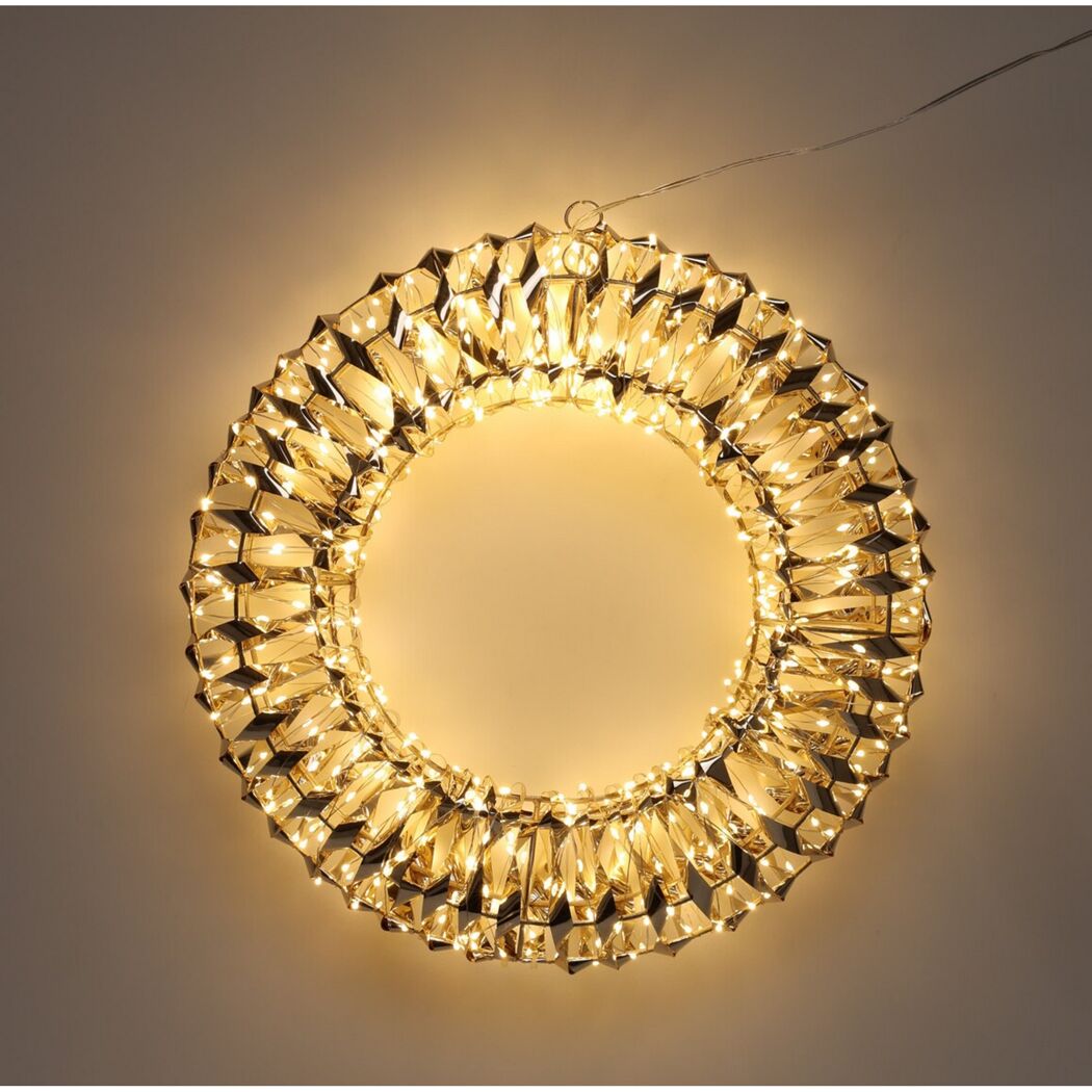Goldener LED-Kranz