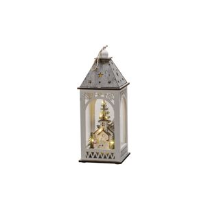 LED-Holzlaterne 'Kirche' 8 LEDs weiß 11 x 29 cm