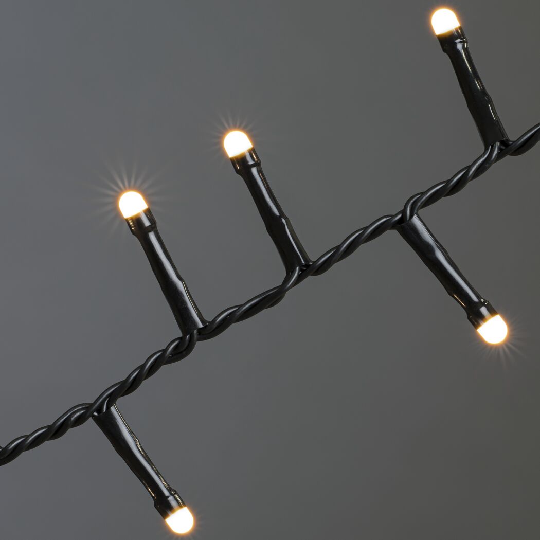 Schwarze Lichterkette mit LEDs