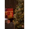 Geschmückter Weihnachtsbaum mit Lichterkette