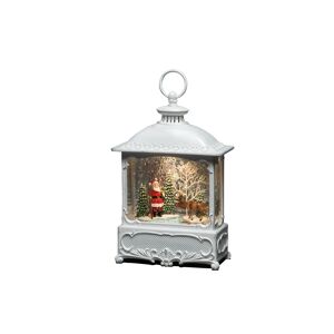 LED-Wasserlaterne 'Weihnachtsmann mit Elch' 1 LED weiß 18 x 30 x 8,6 cm