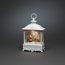LED-Wasserlaterne 'Weihnachtsmann mit Elch' 1 LED weiß 18 x 30 x 8,6 cm