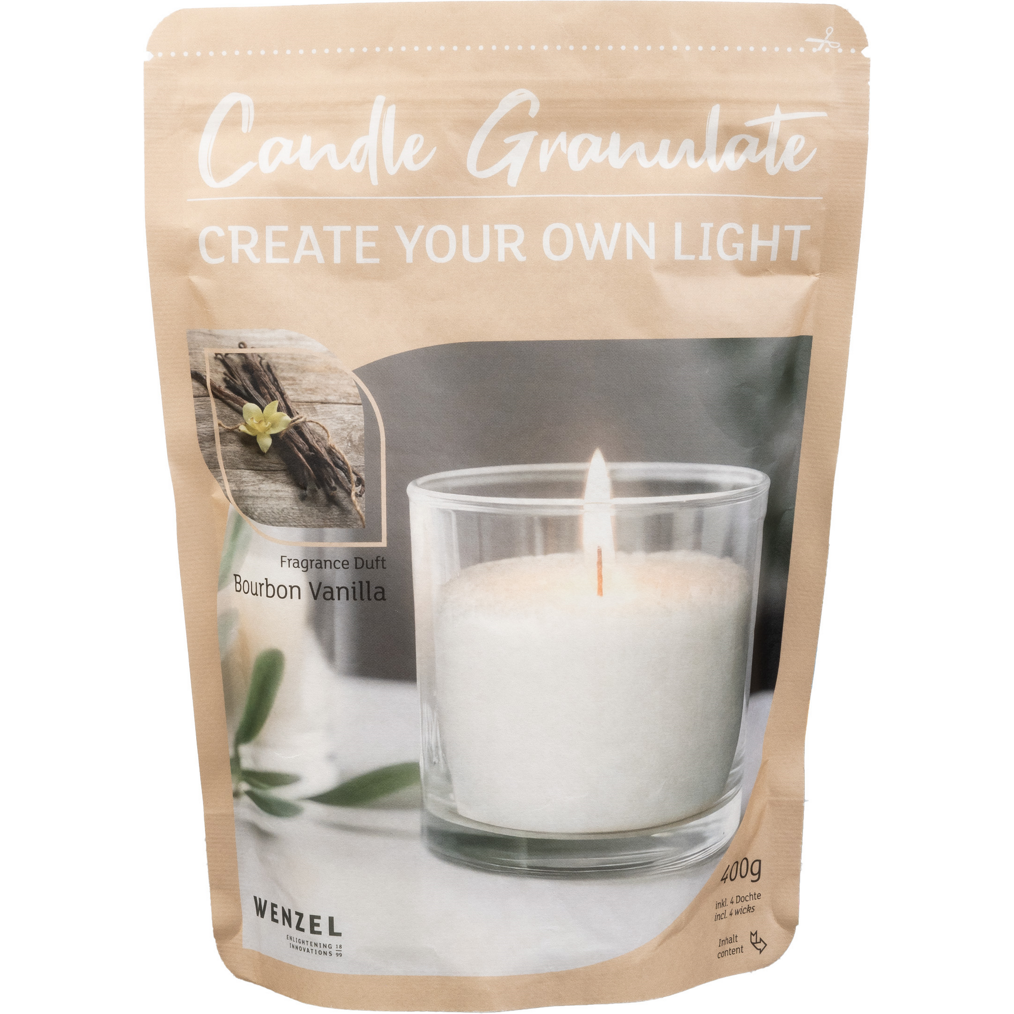 Wachsgranulat 'Vanilla' weiß 400 g