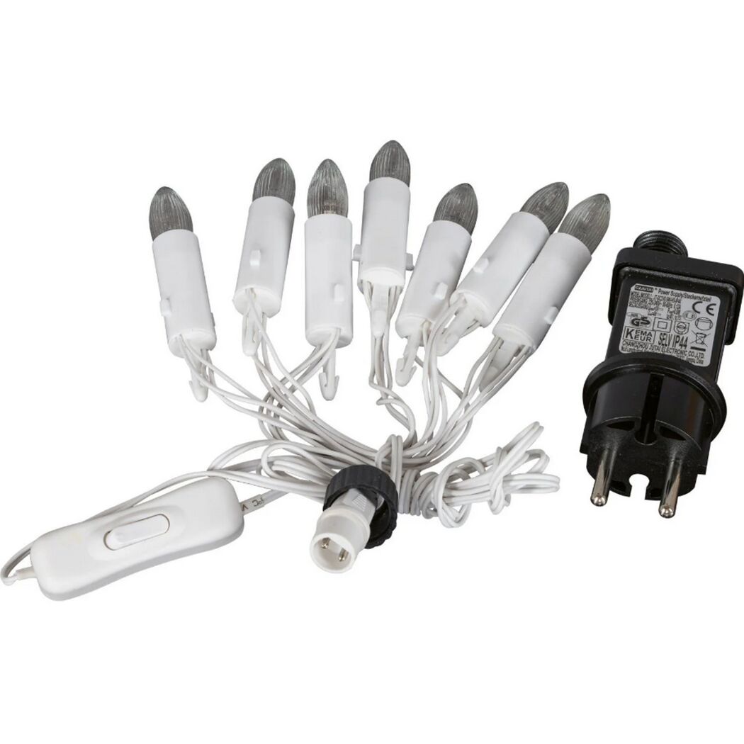 LED-Schaftlichterkette 7 LEDs warmweiß