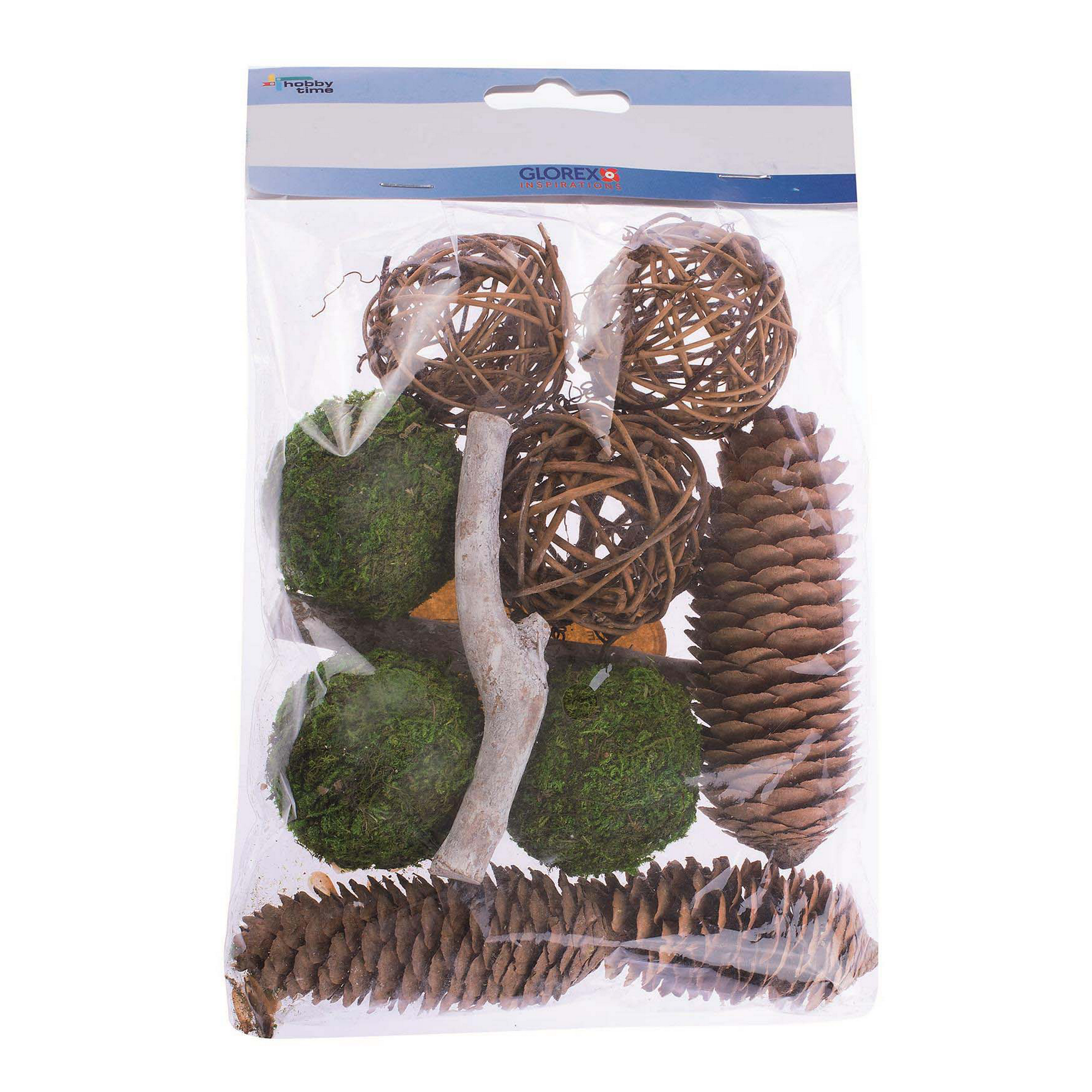 Potpourri-Zapfen Rattankugeln braun/grün