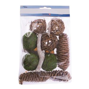 Potpourri-Zapfen Rattankugeln braun/grün
