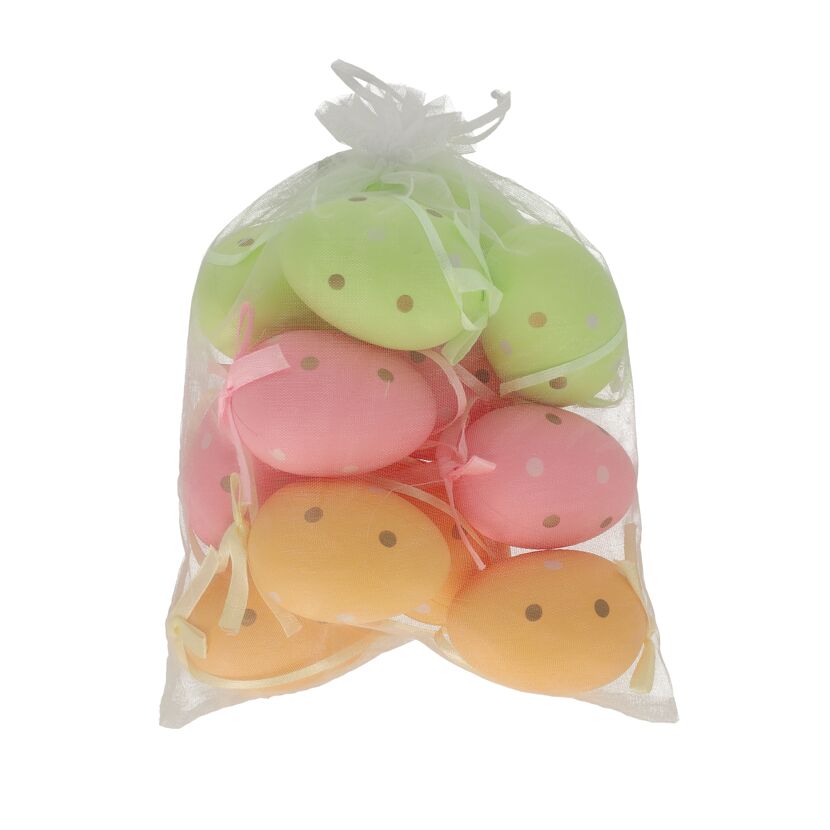 Deko-Eier Kunststoff pastell 12 Stück