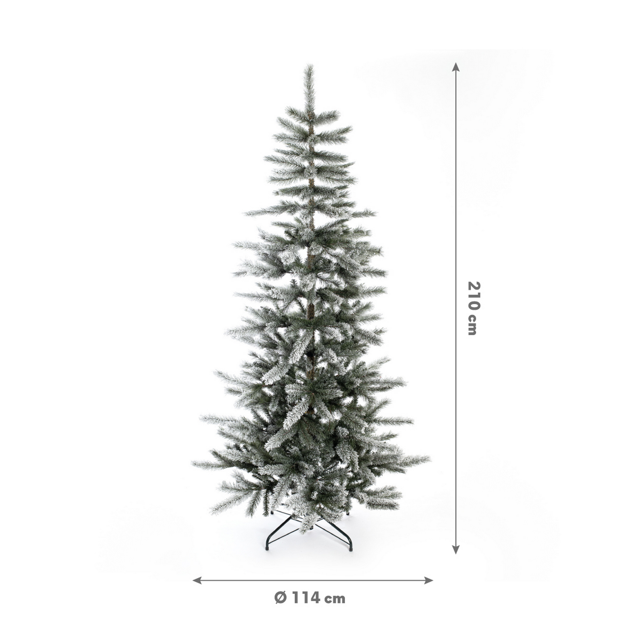 Künstlicher Weihnachtsbaum 'Cedar Frost Kiefer' grün/frosted Ø 114 x 210 cm