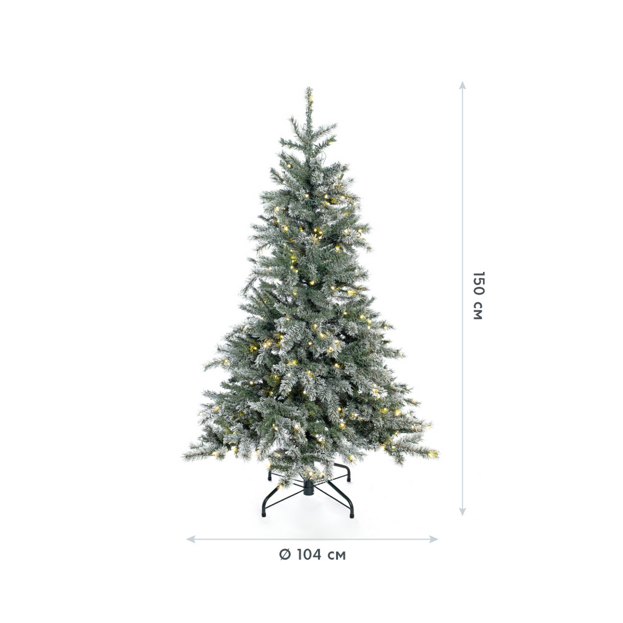 Künstlicher Weihnachtsbaum 'Frost Fichte' grün/frosted Ø 104 x 150 cm