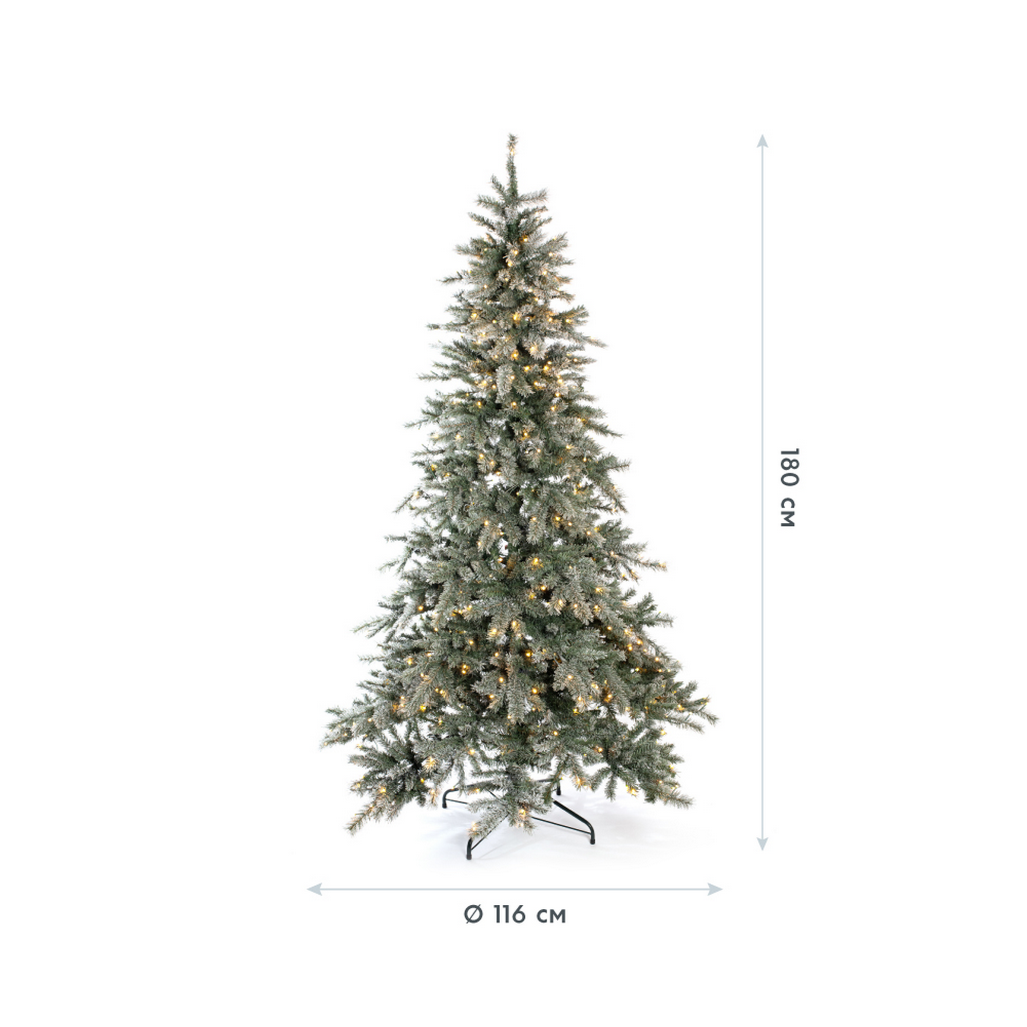 Künstlicher Weihnachtsbaum 'Frost Fichte' grün/frosted Ø 116 x 180 cm + product picture